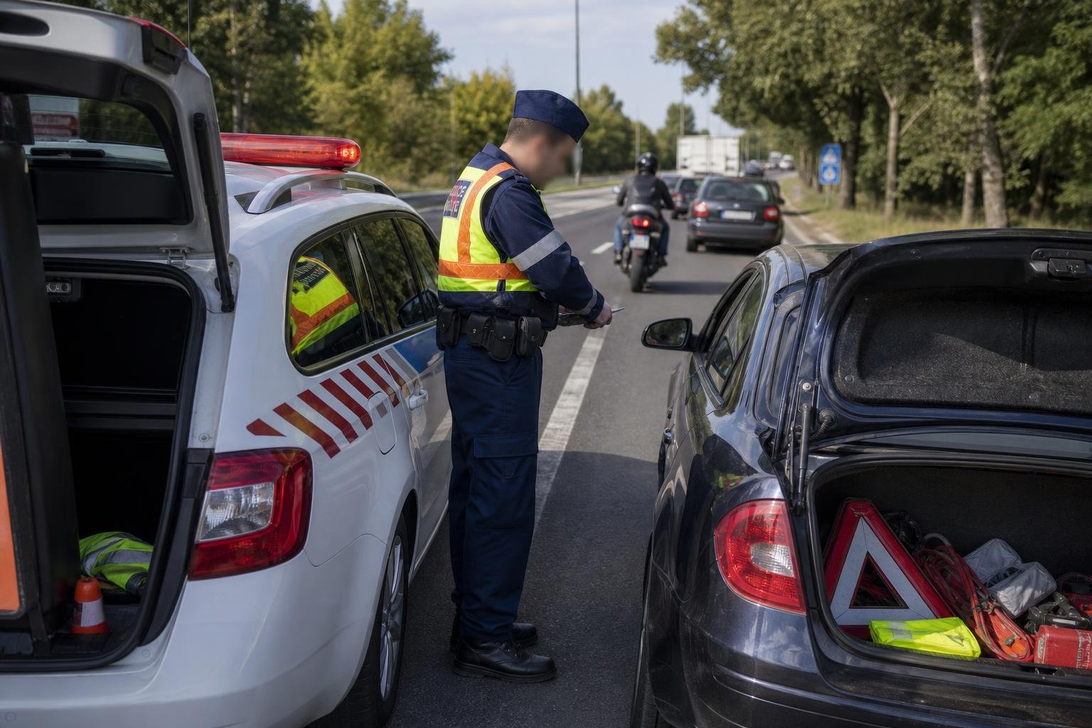 Fokozott k&ouml;z&uacute;ti ellenőrz&eacute;st tart a rendőrs&eacute;g a passz&iacute;v biztons&aacute;gi eszk&ouml;z&ouml;k miatt
