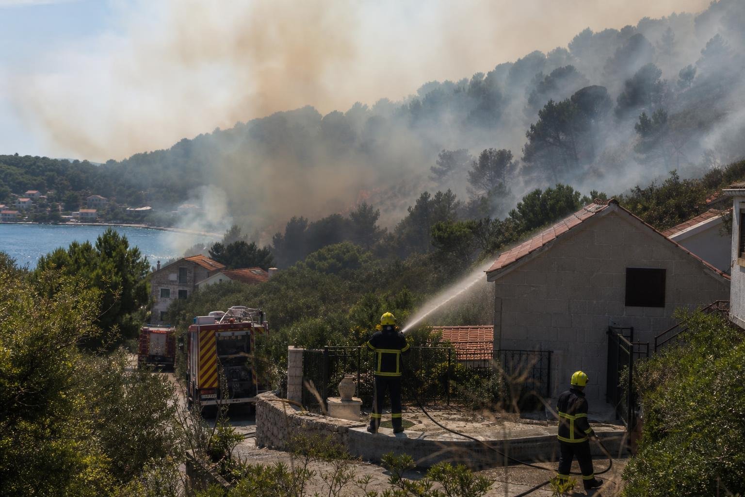 Kétszáz embert menekítettek ki a Brač szigetén pusztító tűz miatt
